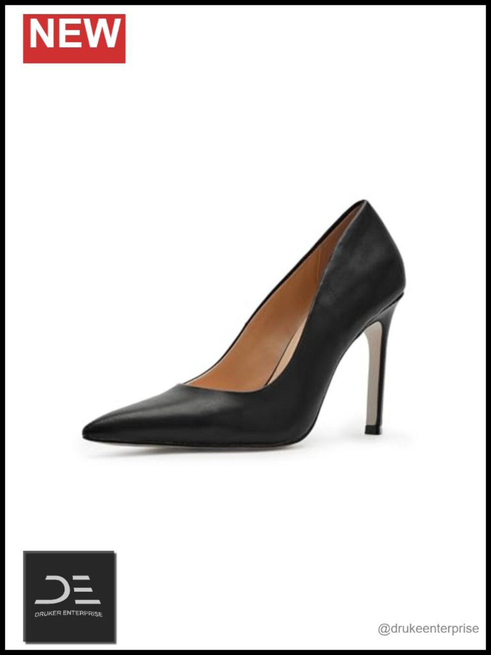 Classic Pumps Stiletto Heel Pointy Toe Faux Leather Polyester Dress Shoes